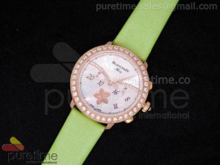 Unveils Chono RG White MOP Dial on Green Fabric Strap JAP Quartz