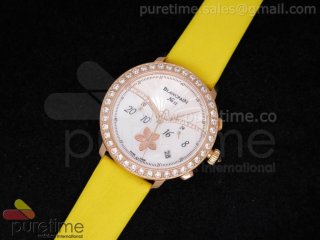 Unveils Chono RG White MOP Dial on Yellow Fabric Strap JAP Quartz