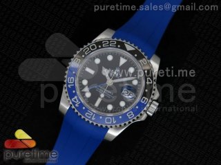 GMT-Master II 116710BLNR PVD Black Dial on Blue Rubber Strap A23J