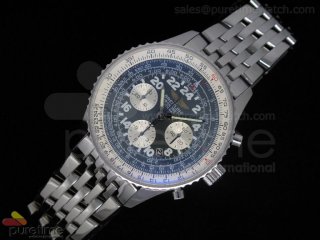 Navitimer Cosmonaute Stainless Steel Grey Dial SS Bracelet A7750