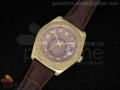 Sky-Dweller 326938 YG Brown Dial on Brown Leather Strap A21J