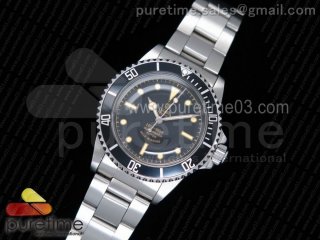 Vintage Tudor Rose Submariner No Date Style 1 SS Black Dial on SS Bracelet A23J