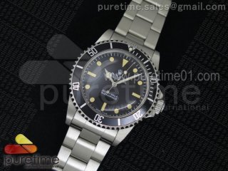 Vintage Submariner Style 1 SS Black Dial on SS Bracelet A2836