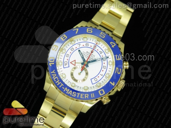 YachtMaster II 116688 YG Blue Ceramic JF 1:1 Best Edition on YG Bracelet A7750