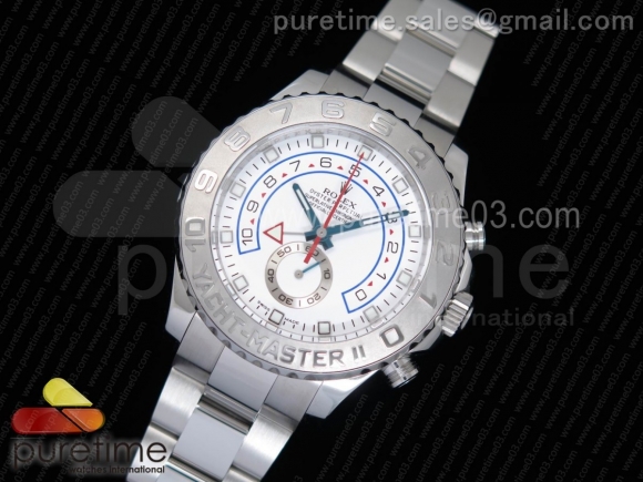 YachtMaster II 116689 SS JF 1:1 Best Edition White Dial on SS Bracelet A7750