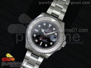 Yacht-Master 116622 1:1 Noob Best Edition Black Dial on SS Bracelet A2824