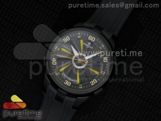 Turbine 44mm PVD Black/Yellow Rotating Dial on Black Rubber Strap A23J