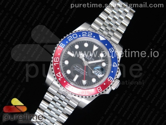 GMT-Master II 126710 BLRO GM Maker 904L Steel Edition Black Dial on SS Jubilee Bracelet A2836