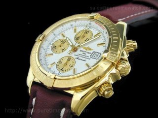 Chronomat Evolution Ultimate Edition White Dial Full Gold