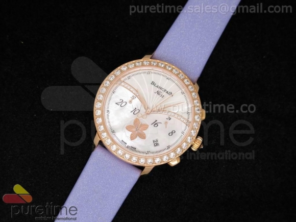 Unveils Chono RG White MOP Dial on Purple Fabric Strap JAP Quartz