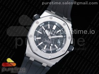 Royal Oak Offshore Diver 15703 JF 1:1 Best Edition on Rubber Strap A2824 V9 (Free XS Strap)