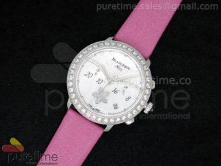 Unveils Chono SS White MOP Dial on Pink Fabric Strap JAP Quartz