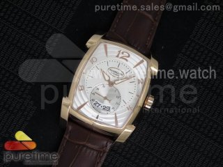 Kalpa Grande RG TF White Textured Dial on Brown Leather Strap A331