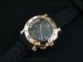 Happy Sport Chronograph Rose Gold Black