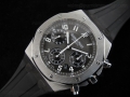 Royal Oak Chronograph City of Sails SS Black Dial on Ruber Strap