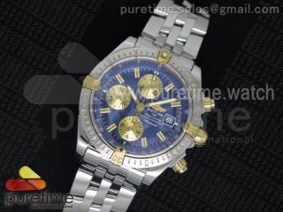 Chronomat Evolution SS Blue/YG Dial on SS Bracelet A7750