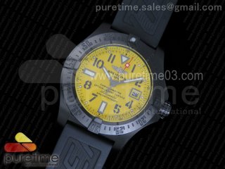 Avenger II Seawolf H-Maker PVD Yellow Dial on Black Rubber Strap A2824