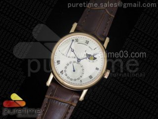 Classique 7137 Complicated RG White Textured Dial on Brown Leather Strap A502