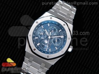 Royal Oak 41mm Complicated Function 26574 SS JF 1:1 Best Edition Blue Textured Dial on SS Bracelet A5134