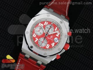 Royal Oak Offshore "Rhone-Fusterie" JF 1:1 Best Edition on Red Leather Strap A7750