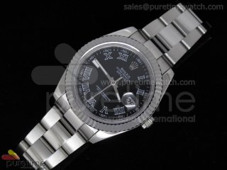 DateJust II SS Black Roman Dial Oyster A3135