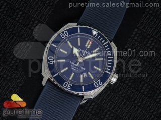 Aquascope SS Blue Bezel Blue Dial on Blue Rubber Strap MIYOTA 9015