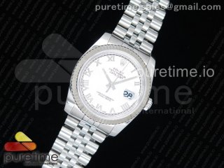 DateJust 36 SS 116234 ARF 1:1 Best Edition White Dial Roman Markers on 904L SS Jubilee Bracelet SH3135