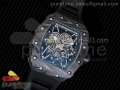 RM035-02 Rafael Nadal Forge Carbon Titanium Case KVF Best Edition Skeleton Dial Black on Black Rubber Strap MIYOTA8215 V2