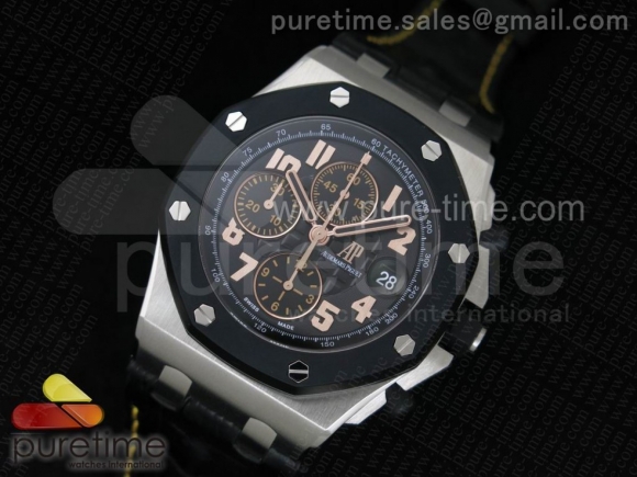 Royal Oak Offshore "57th Street" Rubberclad Bezel JF Best Edition on Blue Leather Strap A7750