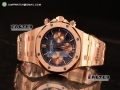 Royal Oak Chrono Full Rose Gold With Blue Dial 7750 Automatic 26331OR.OO.1220OR.01