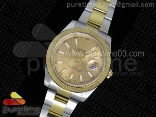 Date Just II 41mm SS/YG YG Dial Lumed Marker on SS/YG Bracelet A3136