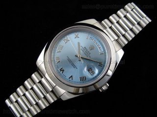 Day-Date II SS Ice-Blue Roman Dial A3156 Best Edition