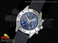 SuperOcean SteelFish SS Blue Dial on Black Rubber Strap A7750