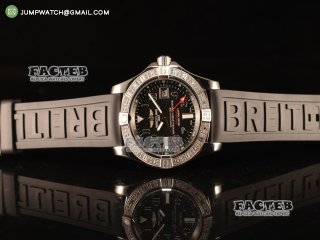 Breitling Avenger II GMT Black Dial With Swiss ETA 2836 Automatic Black Rubber Strap Best Edition A32390111B2S2