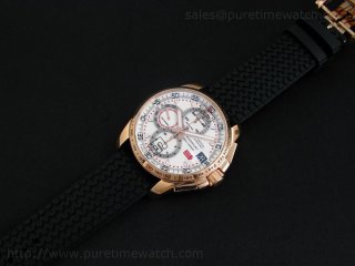 Mile Milgia Chronograph Rose Gold White Dial