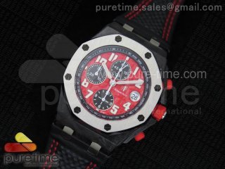 Royal Oak Offshore Singapore Grand Prix Forged Carbon JF Best Edition on Leather Strap A7750