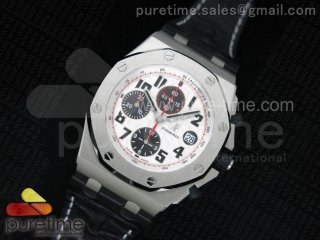 Royal Oak Offshore JF Best Edition Silver Themes on Black Leather Strap A7750 V2