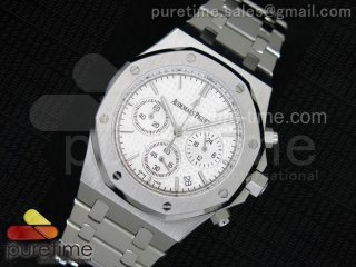 Royal Oak Chronograph Silver Dial on SS Bracelet Jap Quartz