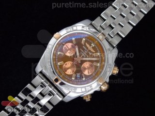 Chronomat B01 V1 SS/RG Amber Dial on Bracelet A7750