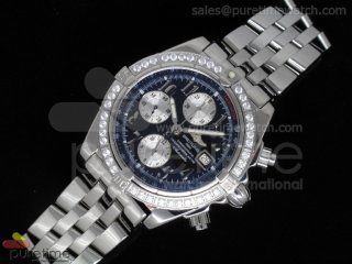 Chronomat Evolution Chrono SS Black/White Dial on SS Bracelet A7750