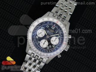 Navitimer 01 SS Black Dial Arabic Numerals Markers on SS Bracelet A7750