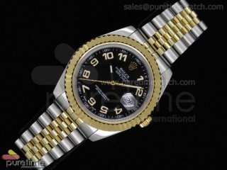 Date Just II 41mm SS/YG Black Dial SS/YG Bracelet