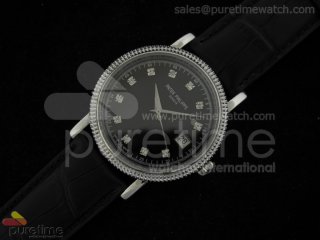 Calatrava Auto SS Black Diamonds Dial