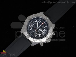 Skyland Avenger Chrono SS Black Dial Rubber Strap A7750