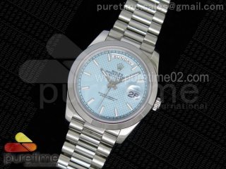 Day-Date II 228239 SS 1:1 Best Edition Light Blue Dial on SS Bracelet A3255