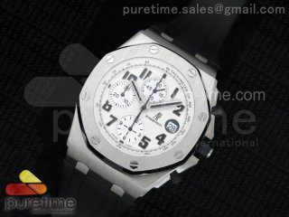 Royal Oak Offshore Safari JF Best Edition White Dial on Black Rubber Strap A7750