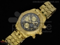 Chronomat Evolution Chrono YG Black Dial Arabic Markers on YG Bracelet A7750