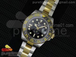 GMT-Master II 116713 LN Noob YG Bezel Black Dial on SS/YG Bracelet A2836