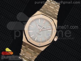 Royal Oak 37mm 15450 RG JF 1:1 Best Edition Gray Dial on RG Bracelet A3120