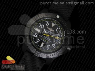 Avenger II Seawolf PVD Black Dial Yellow Markers on Black Rubber Strap A2836